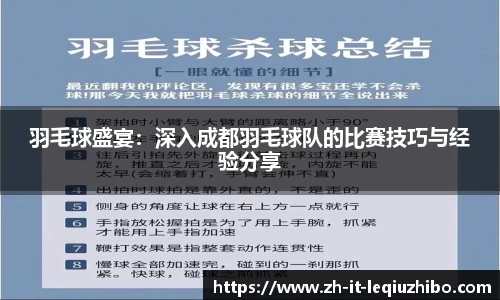 羽毛球盛宴：深入成都羽毛球队的比赛技巧与经验分享